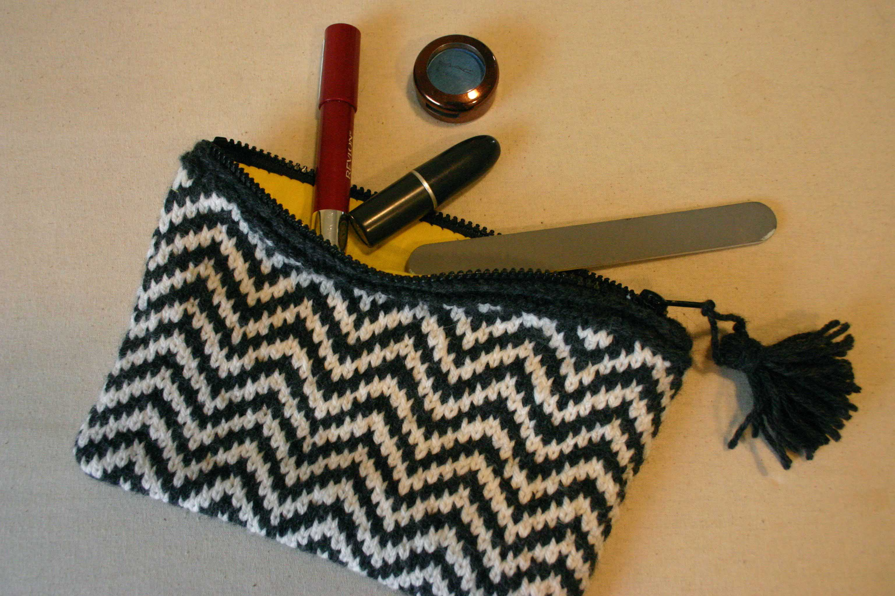 Pouch Knitting Pattern Zippered Pouch Love Is All You Knit