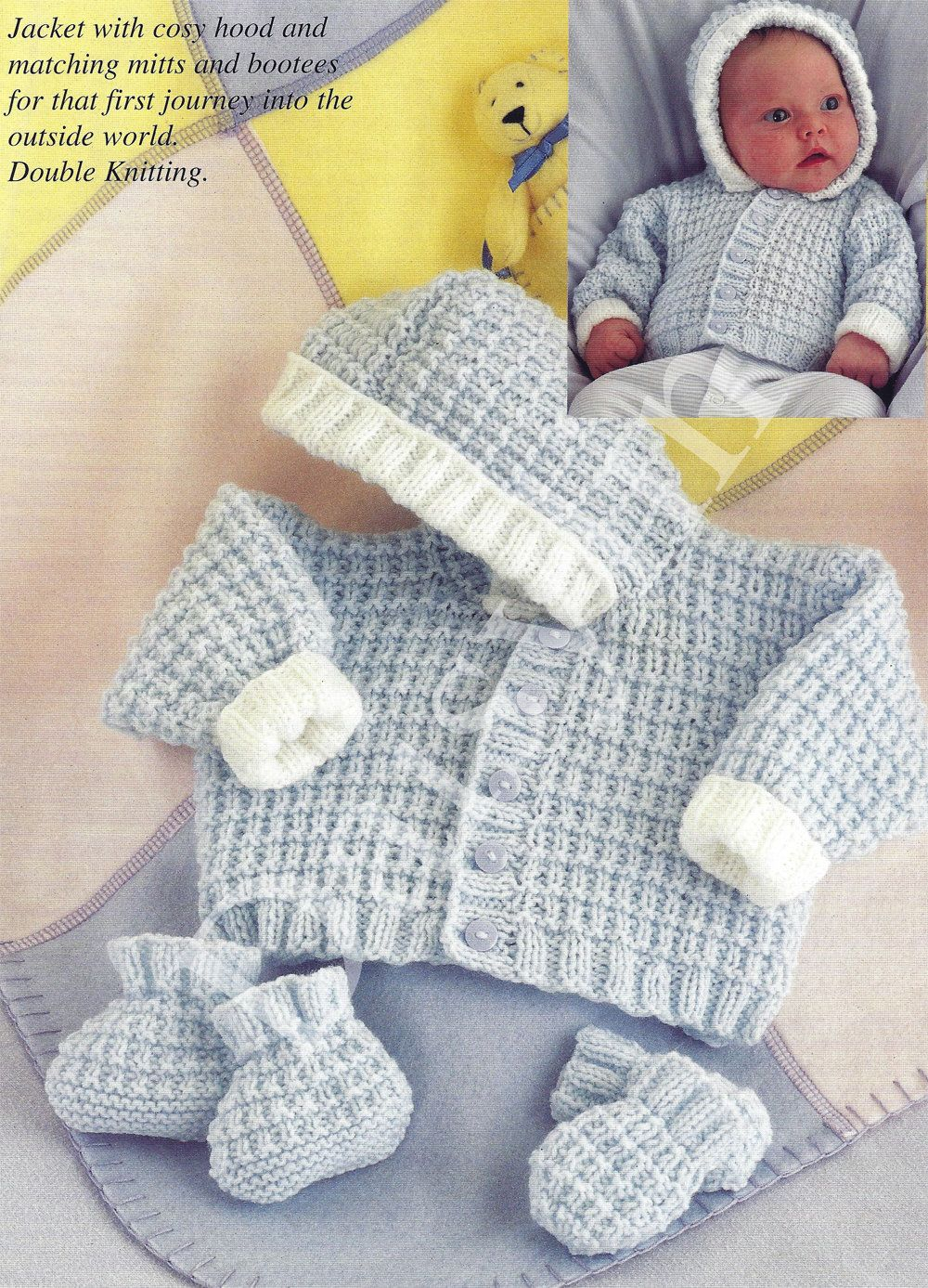 Premature Baby Knitting Patterns Pdf Digital Knitting Pattern Premature Ba Or Dolls Hooded Jacket