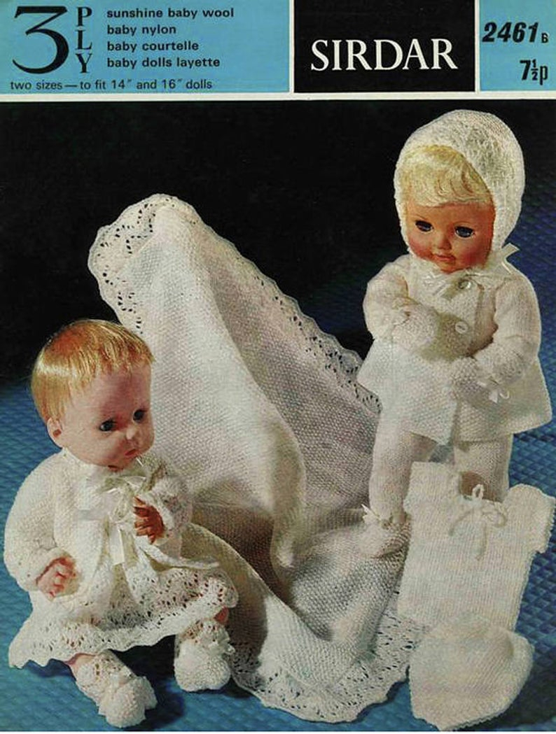 Premature Baby Knitting Patterns Pdf Vintage Doll Clothes Premature Ba Knitting Pattern Sunshine Series Layette Doll 1960s Tiny Tears Rose Rud Pedigree Sirdar 2461b