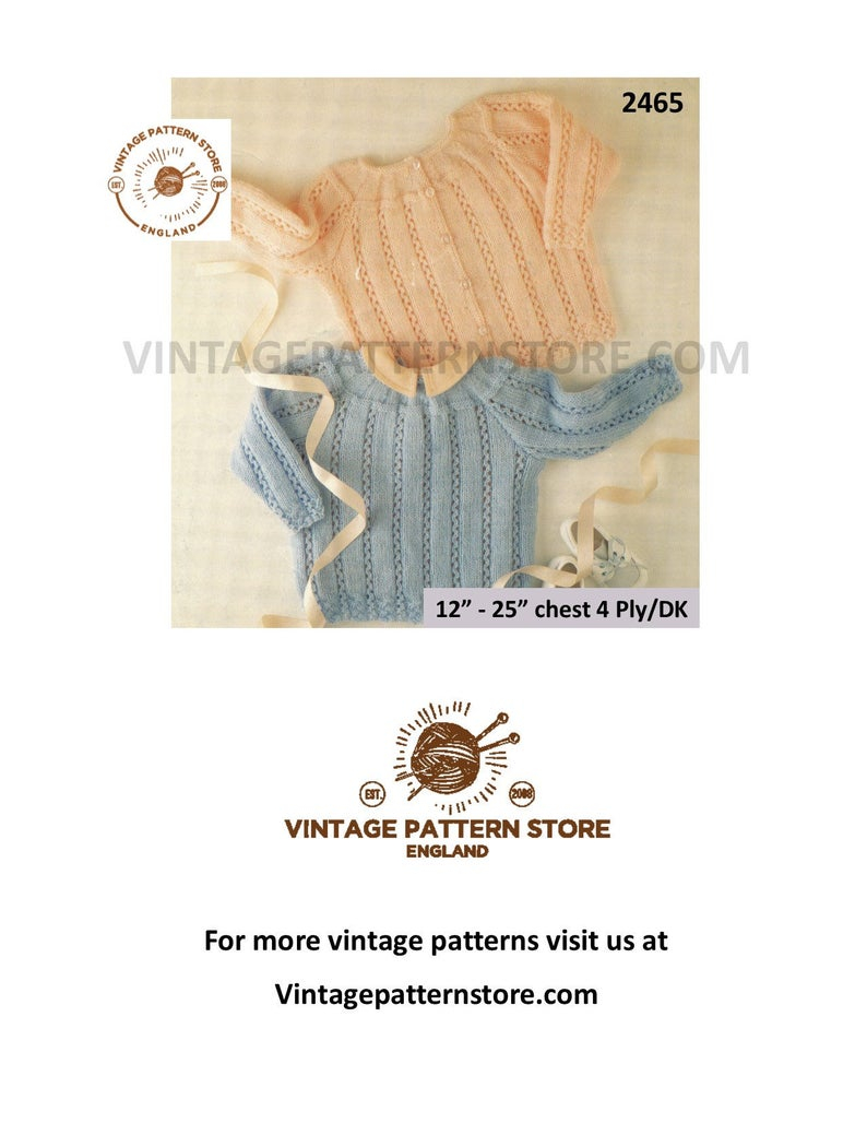 Premature Baby Knitting Patterns Premature Ba Knitting Pattern Preemie Ba Patterns Babies Lacy Cardigan Sweater In 4 Ply Or Dk 12 25 Chest Pdf Download 2465