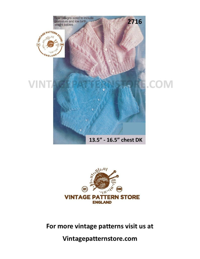 Premature Baby Knitting Patterns Premature Babies Knitting Patterns Premature Ba Patterns Dk Ba Patterns Babies Cardigan 135 165 Chest Pdf Download 2716