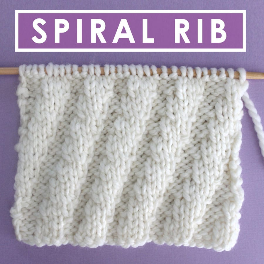 Rib Knitting Patterns Diagonal Spiral Rib Stitch Knitting Pattern Studio Knit