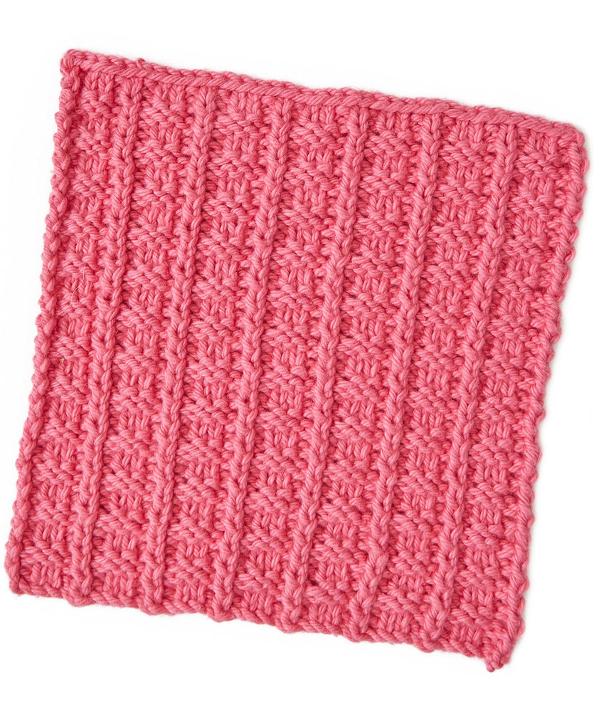 Rib Knitting Patterns Sailors Rib Stitch Washcloth Red Heart