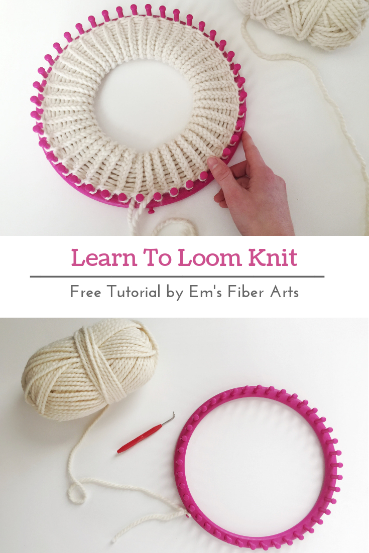 Round Knitting Loom Patterns Free Learn To Loom Knit Double Brim Beanie Tutorial Ems Fiber Arts