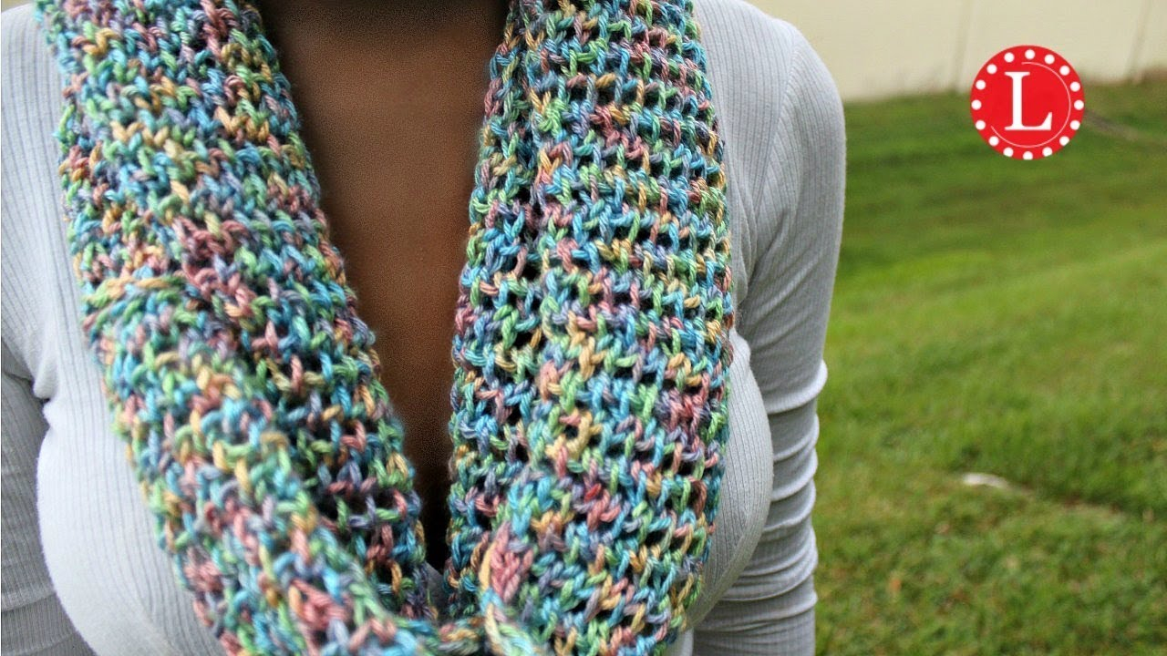 Round Knitting Loom Patterns Free Loom Knit Infinity Scarf On Round Loom Mock Crochet Stitch Easy Pattern For Beginners Loomahat