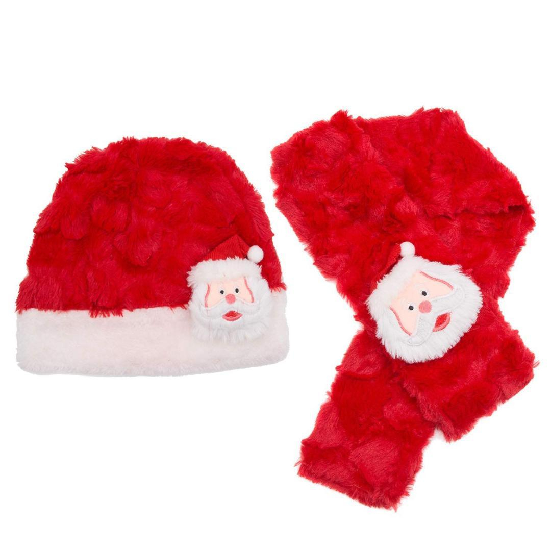 Santa Hat Knitting Pattern Alim Hot Santa Hat Scarf Set Child Elastic Redhat Hat With Santa Claus Pattern Comfort Warm Unscented Christmas Bonding Christ