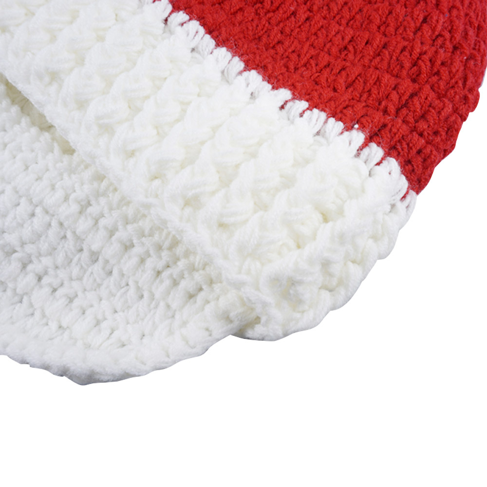 Santa Hat Knitting Pattern Details About Christmas Winter Knitted Crochet Beanie Santa Hat Beard Foldaway Bearded Caps