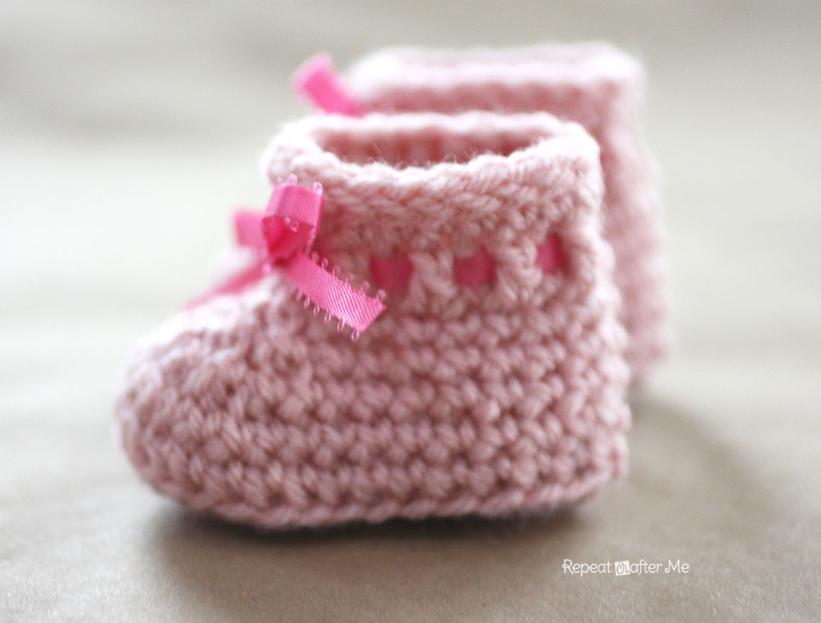 Seamless Baby Booties Knit Pattern Crochet Newborn Ba Booties Pattern Repeat Crafter Me