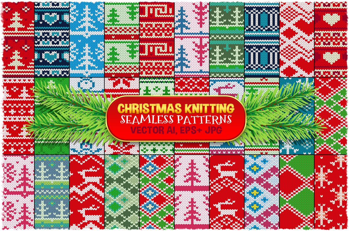 Seamless Knitting Patterns Christmas Seamless Knitting Pattern