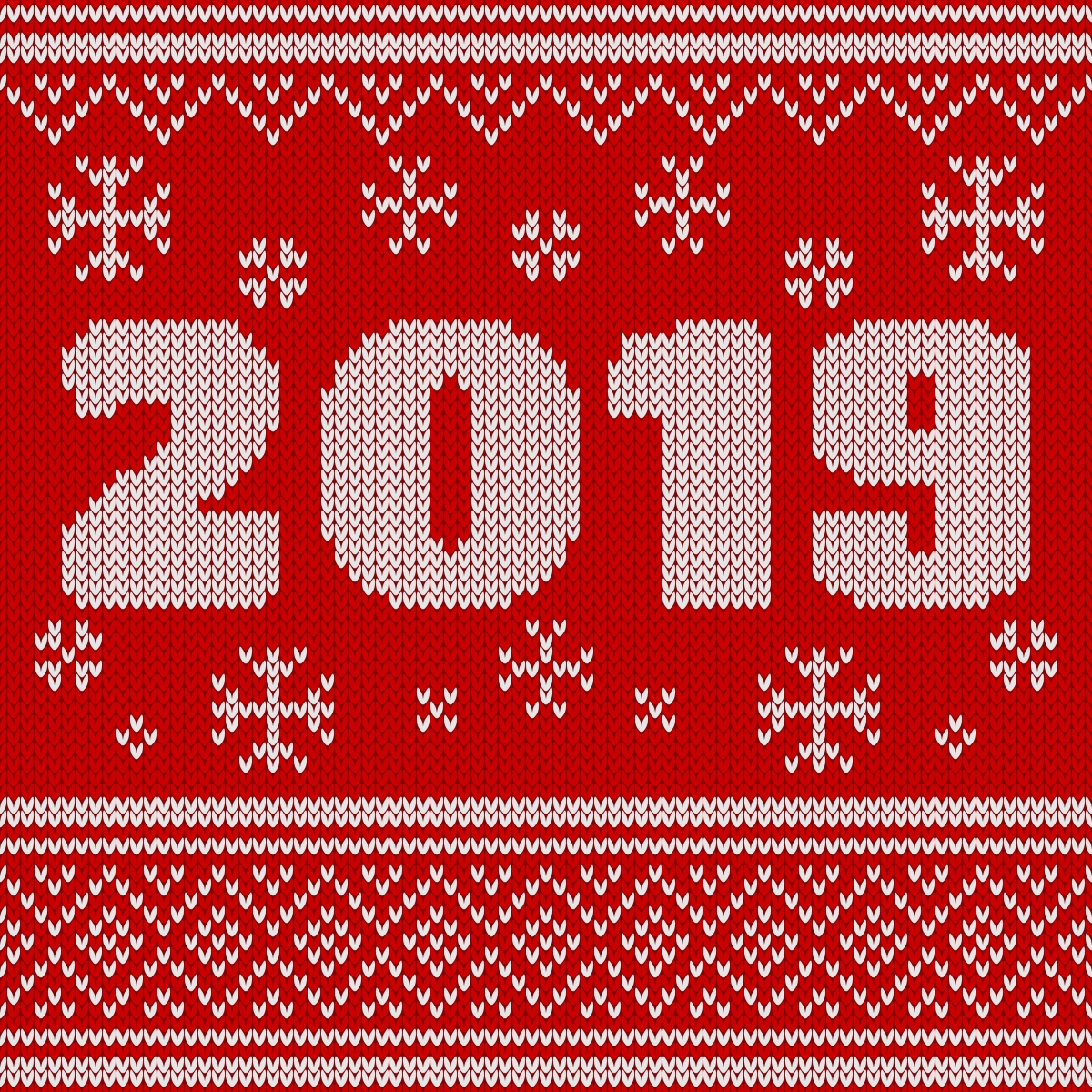 Seamless Knitting Patterns New Year Seamless Knitted Pattern With Number 2019 Knitting Sweater
