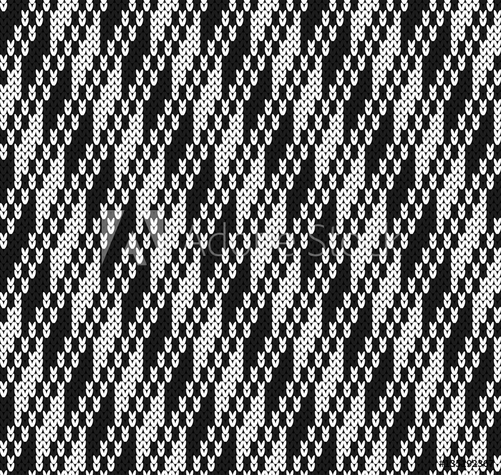 Seamless Knitting Patterns Photo Art Print Black And White Jacquard Fairisle Seamless