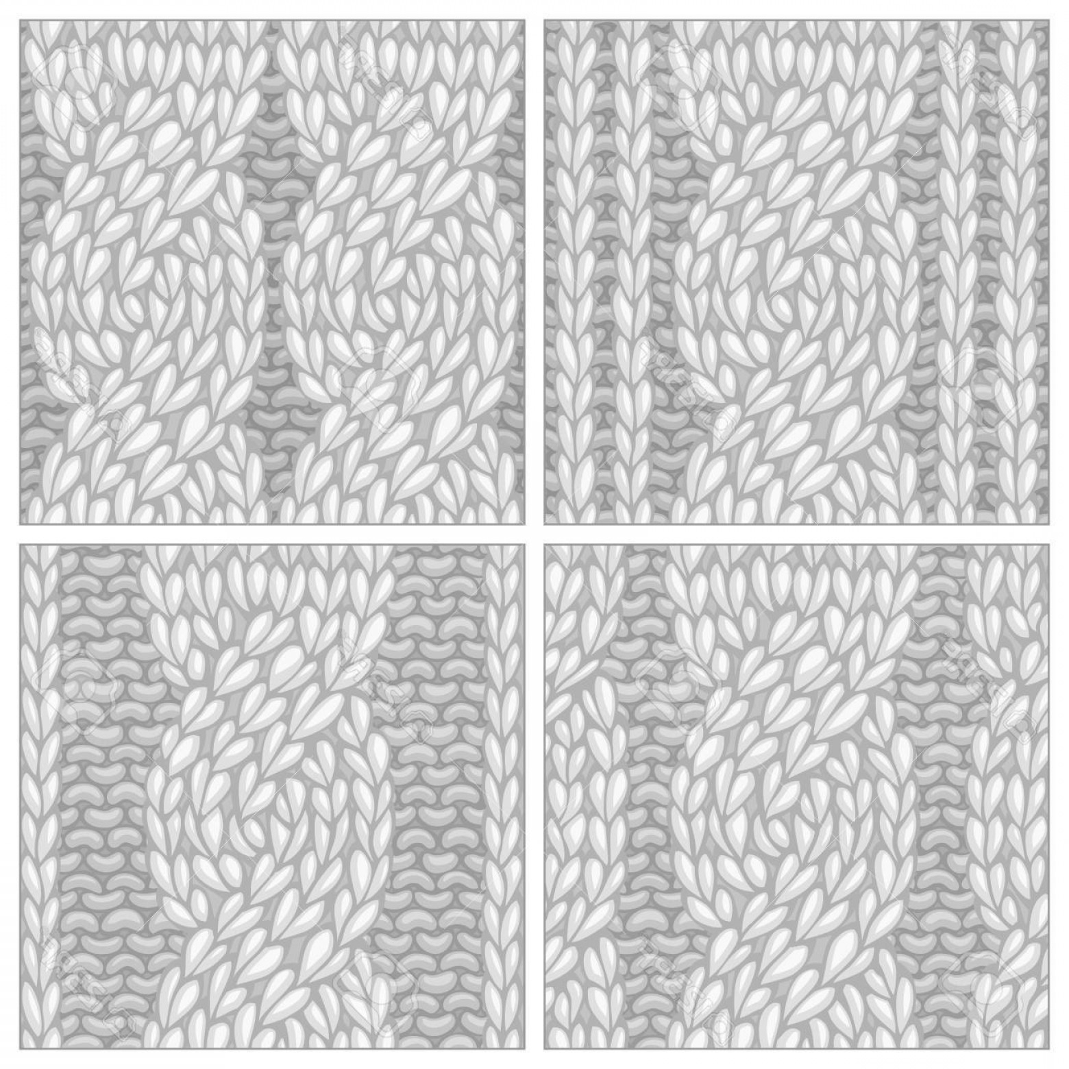 Seamless Knitting Patterns Photostock Vector Seamless Knitting Pattern Twisting To The Left