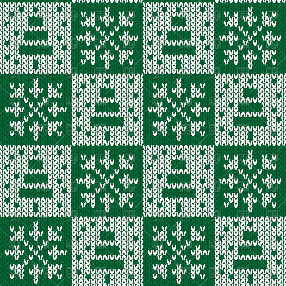 Seamless Knitting Patterns Seamless Knitted Pattern Made Of Snowflakes And Pine Trees Stock Vector Image