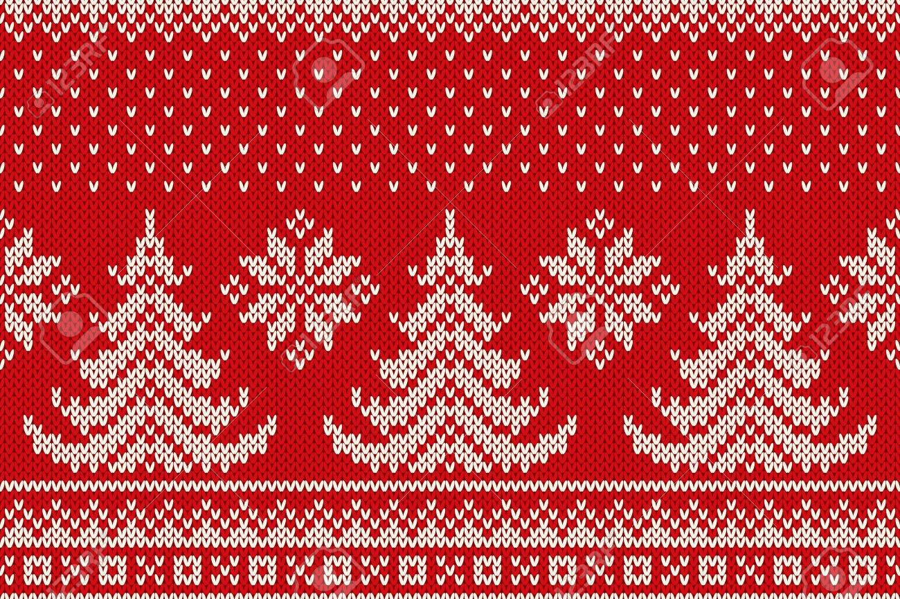 Seamless Knitting Patterns Winter Holiday Seamless Knitting Pattern With Christmas Trees