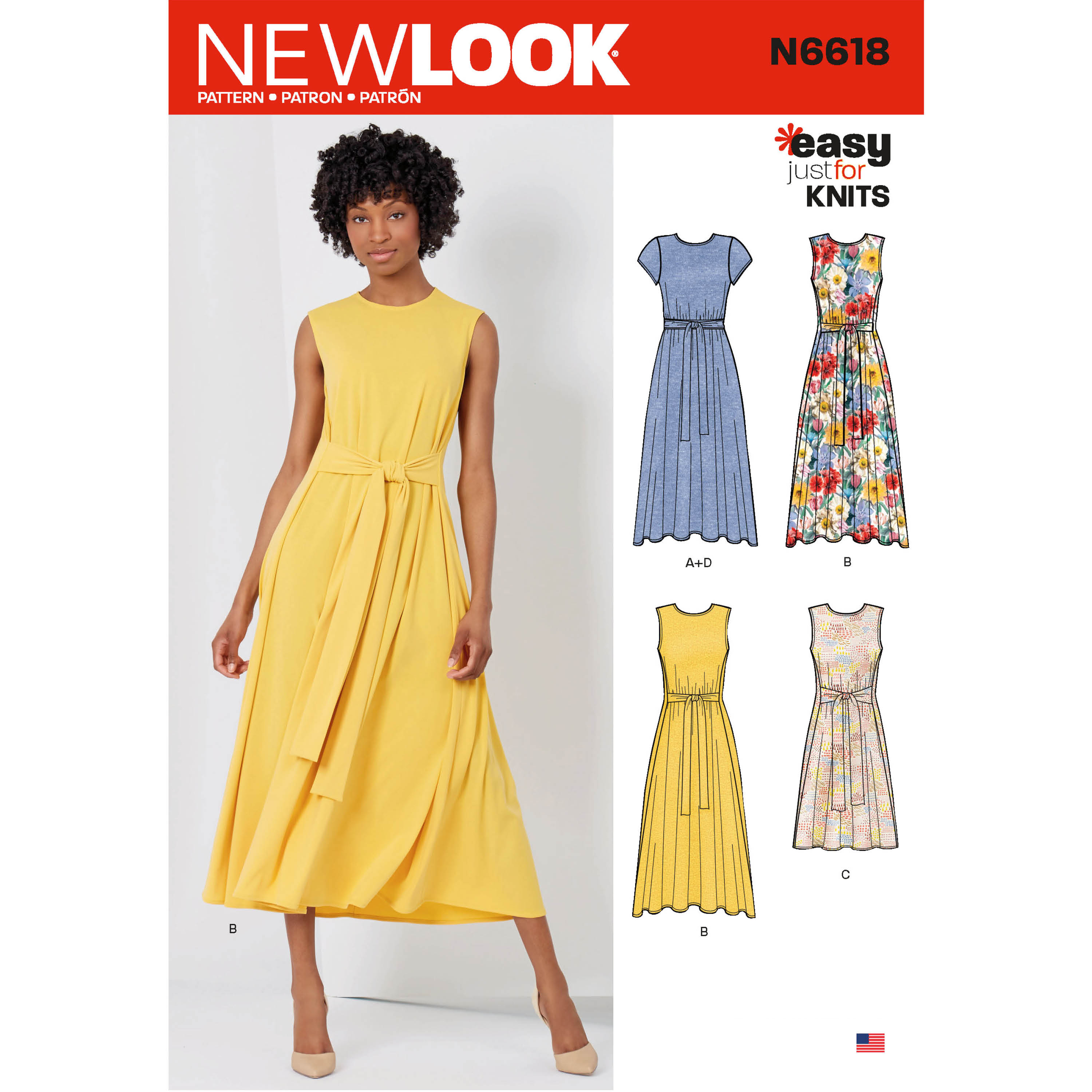 Simple Knit Dress Pattern New Look Sewing Pattern N6618 Misses Dresses In Two Lengths