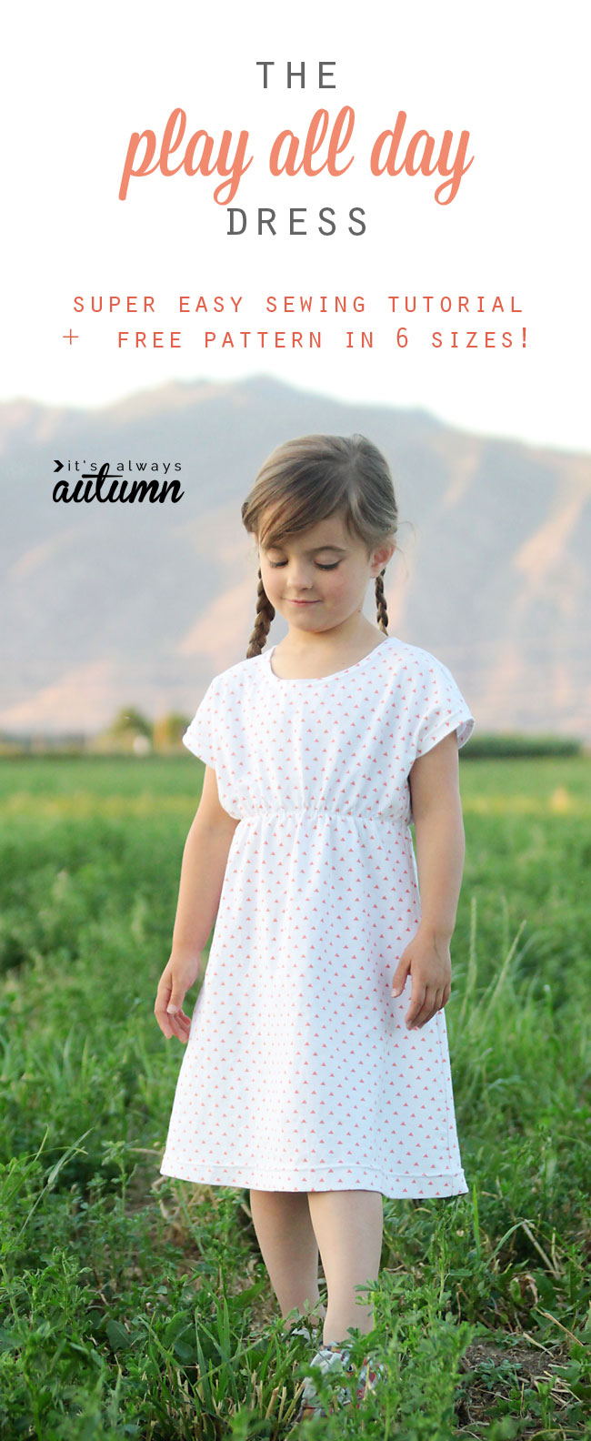 Simple Knit Dress Pattern The Play All Day Dress Free Girls Dress Pattern In 6 Sizes Its
