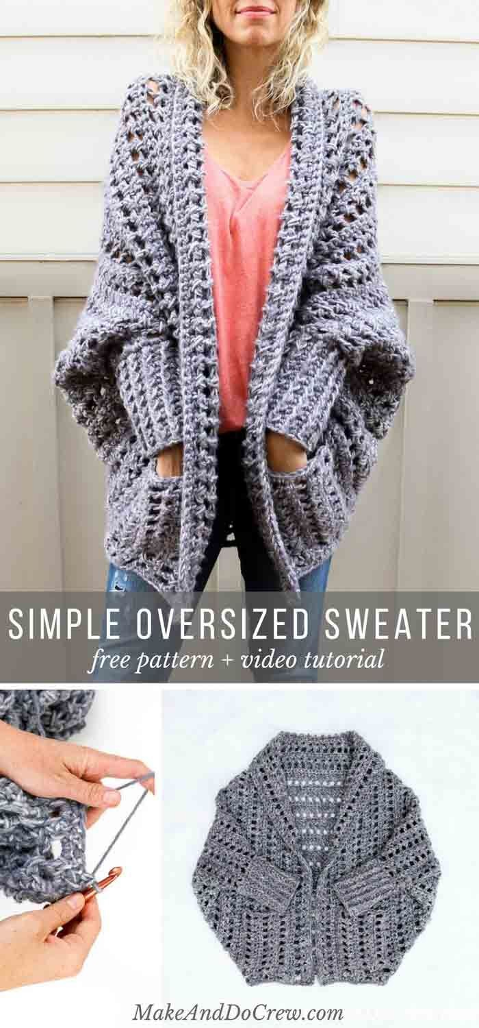 Simple Knit Sweater Pattern Free Sweaters Ljc Crochet Designs Patterns