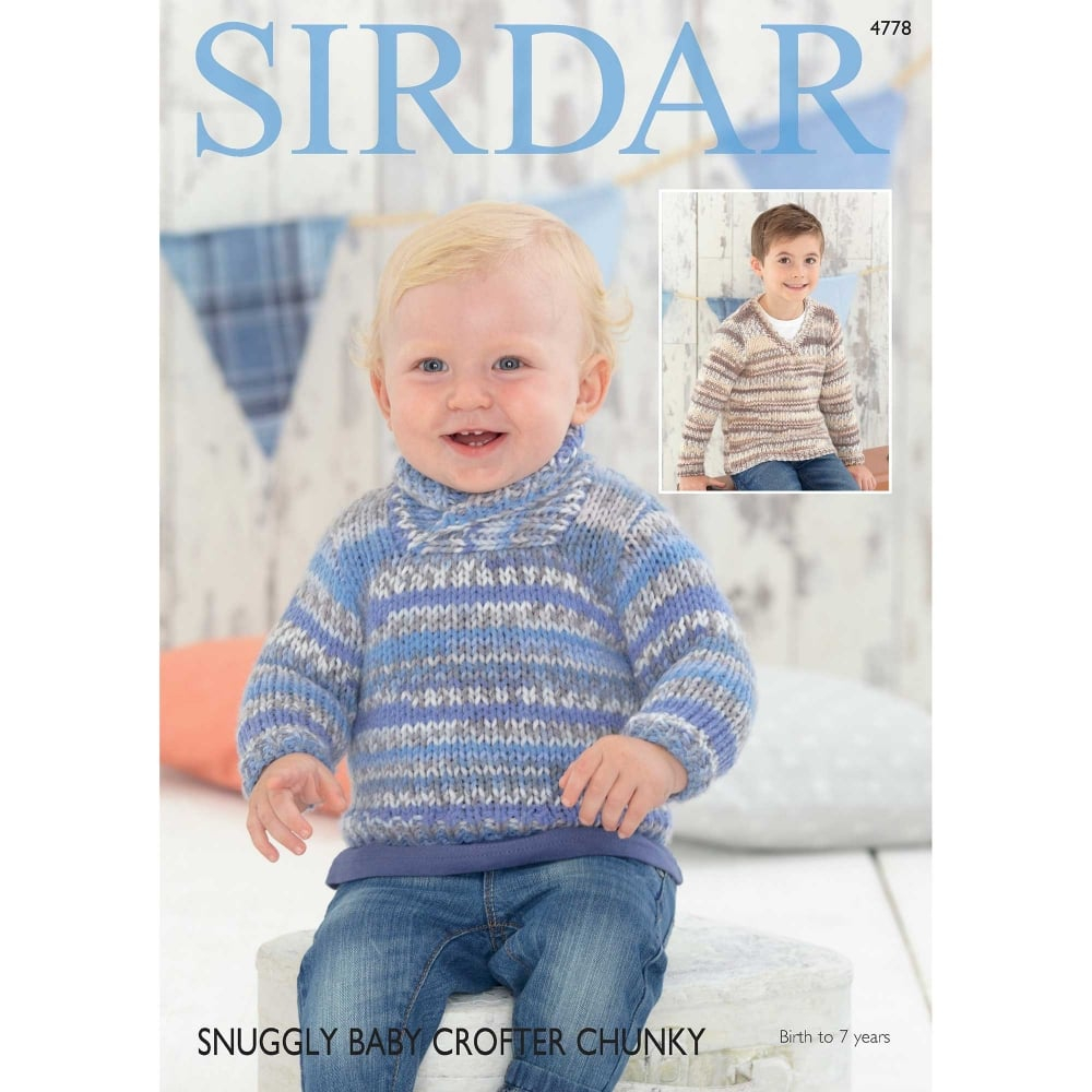 Sirdar Baby Knitting Patterns Ba Crofter Chunky Knitting Pattern 4778
