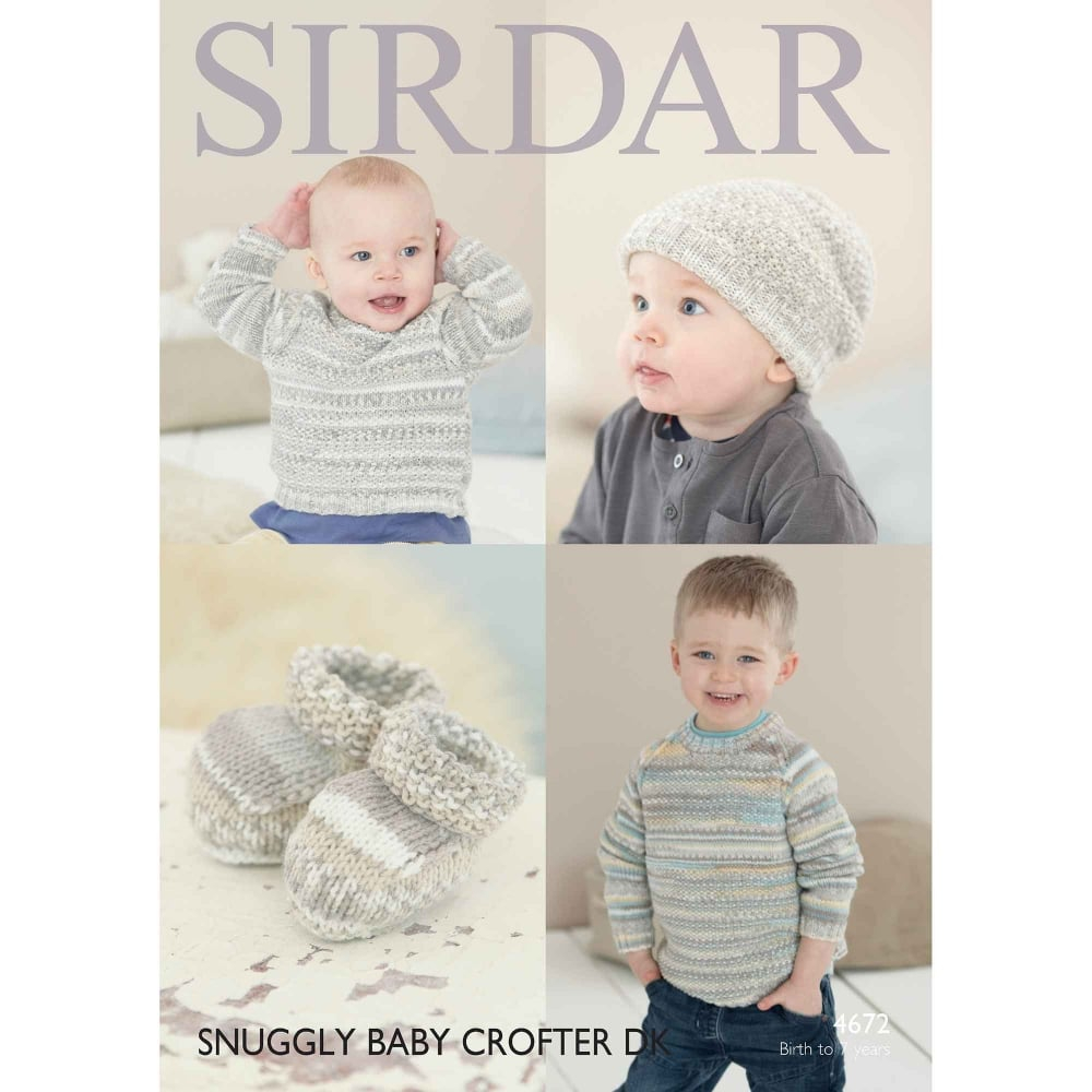 Sirdar Baby Knitting Patterns Ba Crofter Dk Knitting Pattern 4672