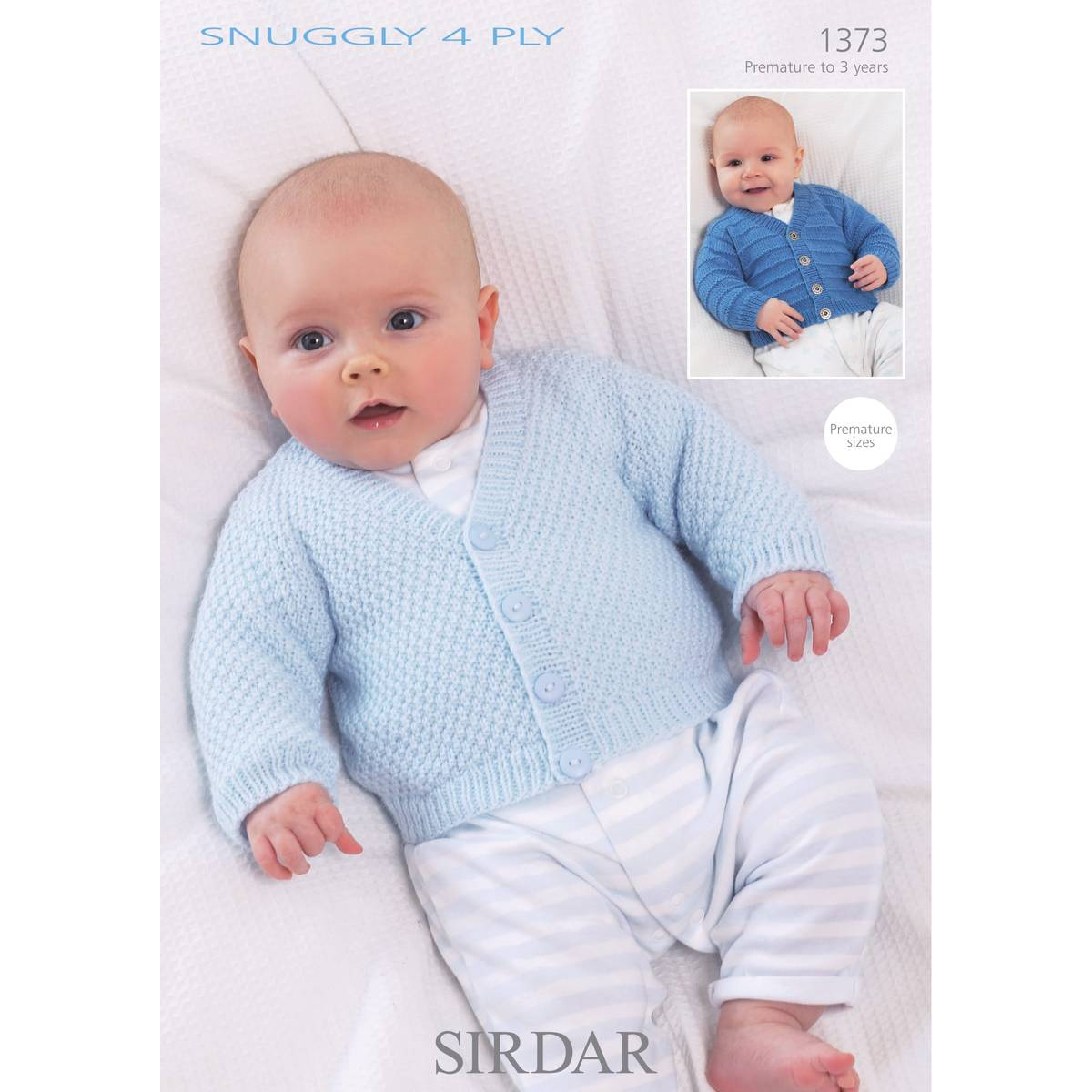 Sirdar Baby Knitting Patterns Sirdar Snuggly 4 Ply Cardigans Digital Pattern 1373