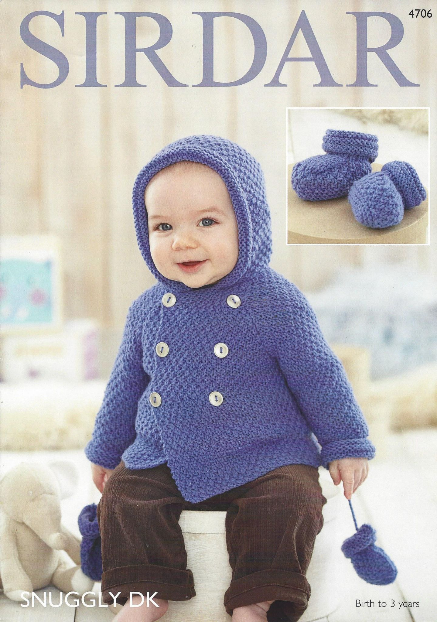 Sirdar Baby Knitting Patterns Sirdar Snuggly Dk 4706 Ba Boy S Coat Mittens Botees Knitting