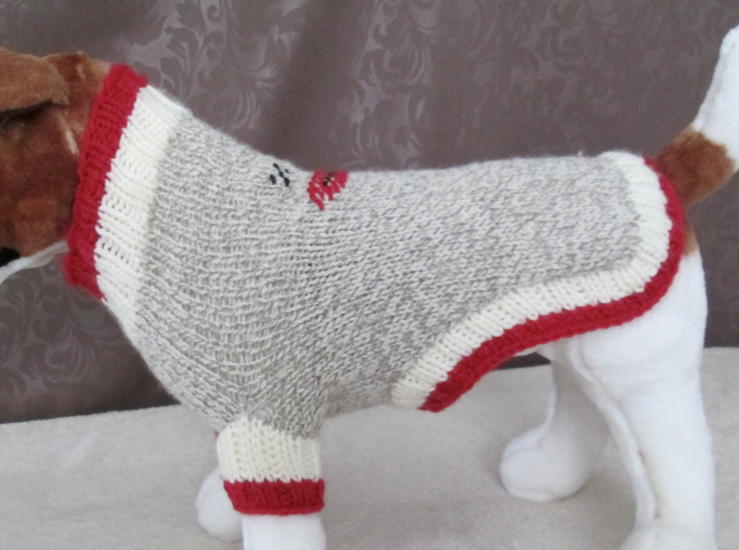 Small Dog Coat Knitting Pattern Free Custom Knit Dog Sock Monkey Sweater Dog Sock Monkey Costume Small