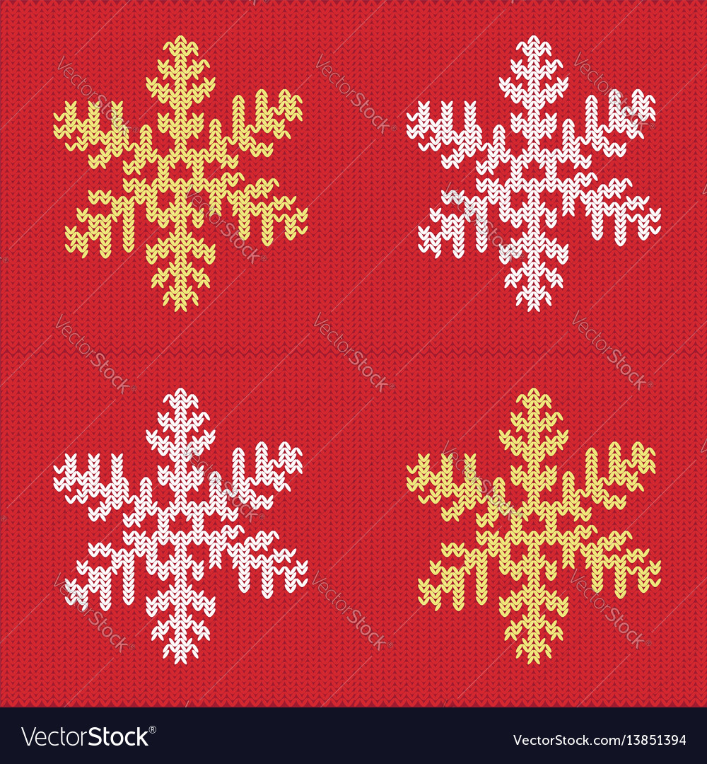 Snowflake Pattern Knitting Knitted Snowflake Pattern