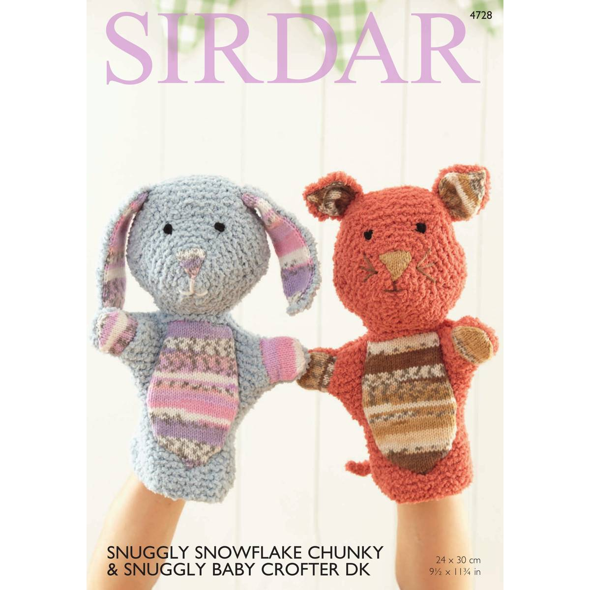 Snowflake Pattern Knitting Sirdar Snuggly Ba Crofter Dk And Snuggly Snowflake Chunky Hand Puppets Digital Pattern 4728