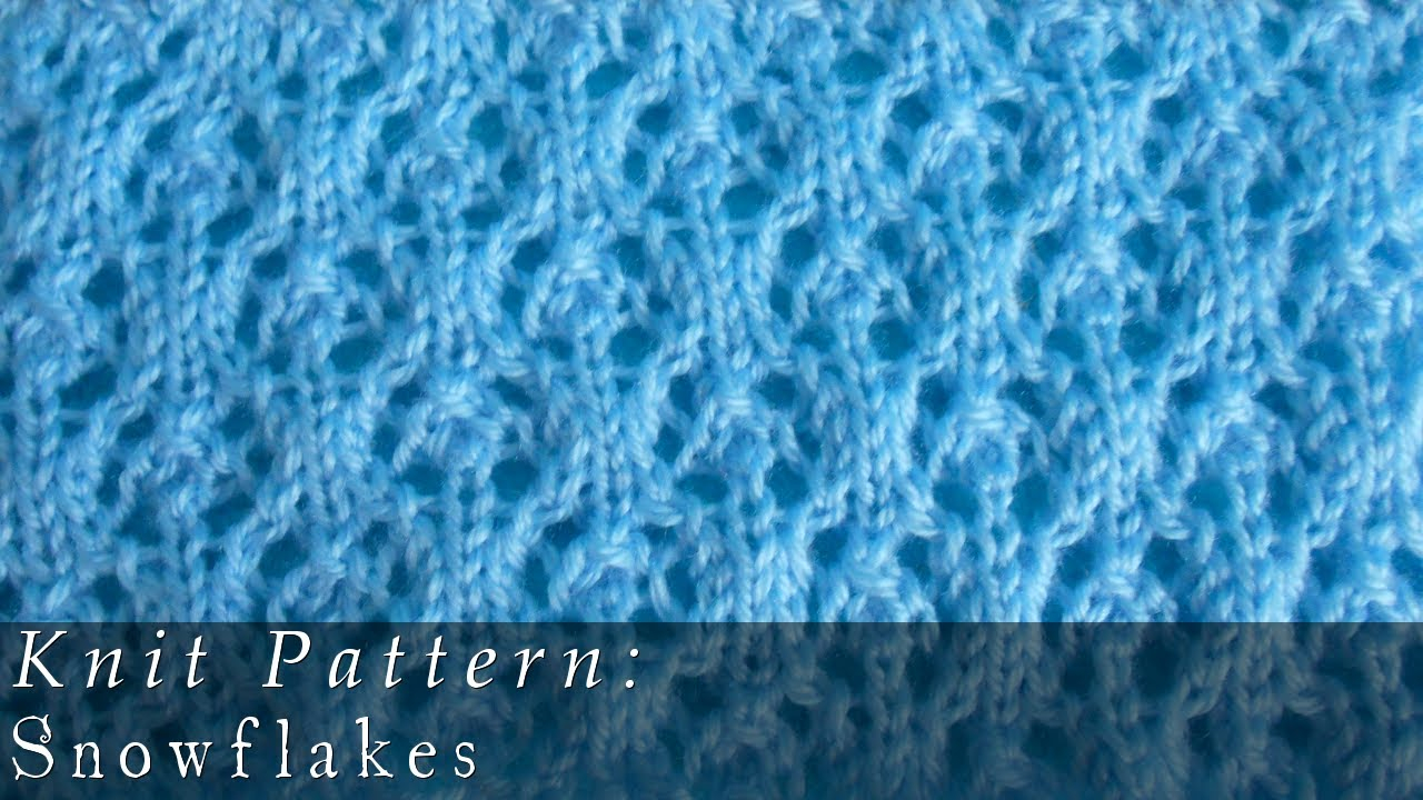 Snowflake Pattern Knitting Snowflakes Knit Pattern