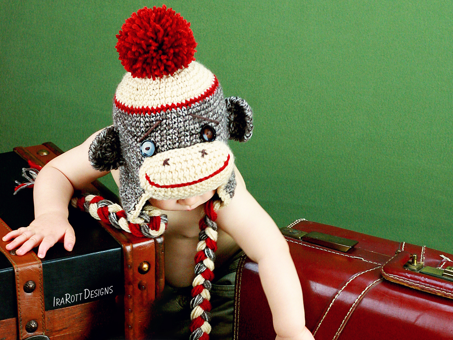 Sock Monkey Hat Pattern Knit Spunky The Sock Monkey Hat Pdf Crochet Pattern