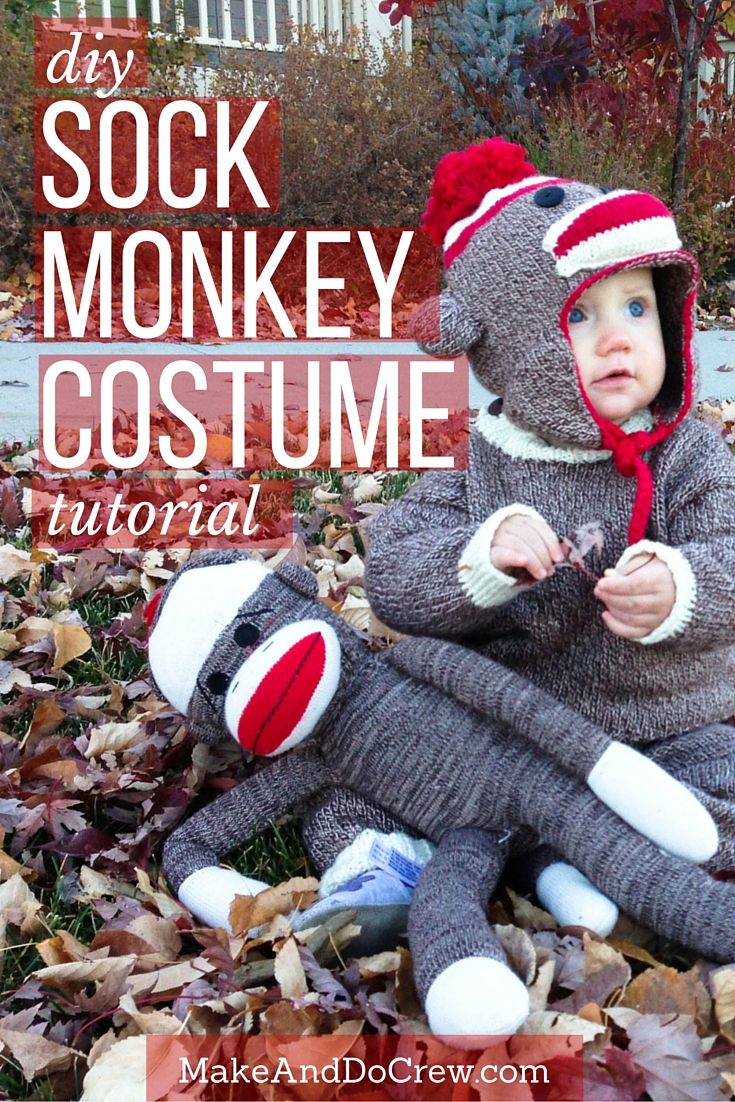 Sock Monkey Hat Pattern Knit Tutorial Ba Knit Sock Monkey Halloween Costume