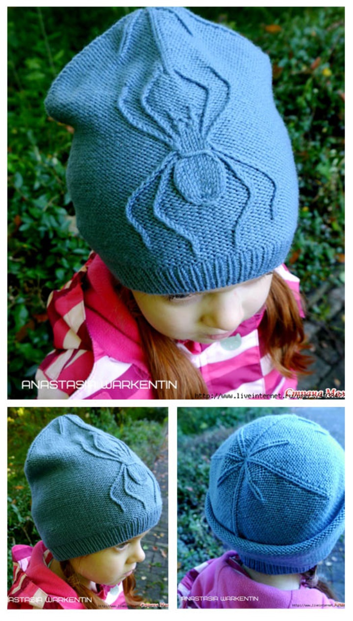 Spider Knitting Pattern A Cap With A Spider