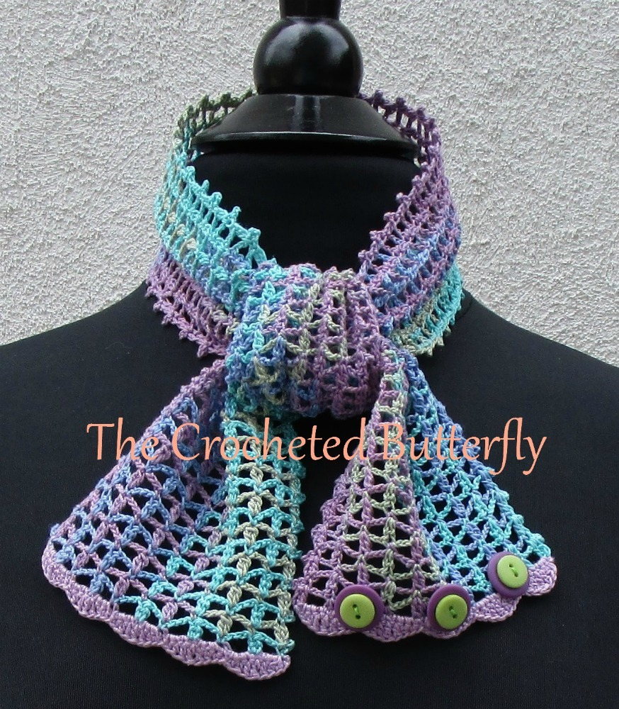 Summer Scarf Knitting Patterns Crochet Pattern Monet Lace Summer Scarf And Similar Items