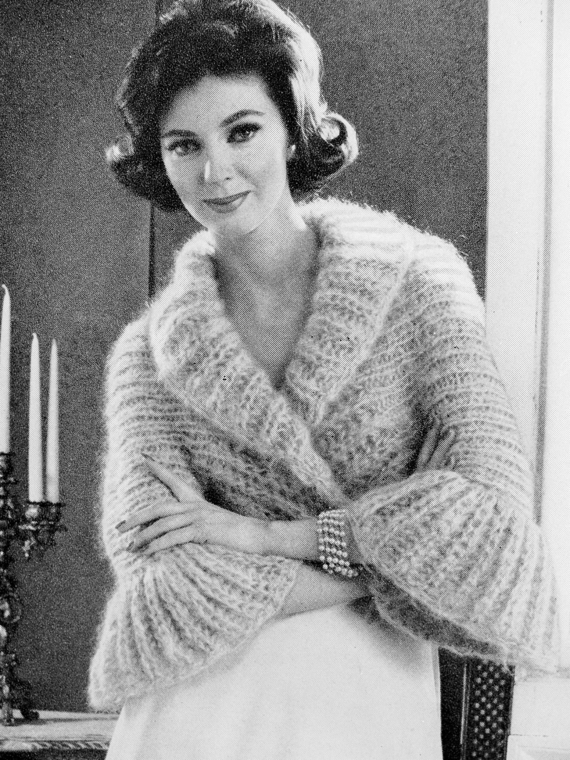 Sweater Jacket Knitting Pattern Instant Pdf Pattern 1960s Vintage Knitting Pattern Shrug Sweater Jacket Lovely Shawl Collar Bell Sleeves Day Or Evening Unique Knit Pattern