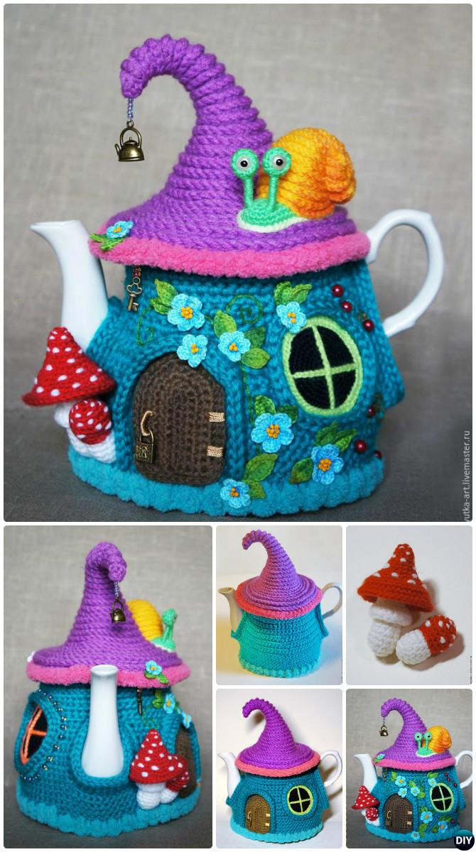 Tea Cosy Knitting Patterns Easy 25 Crochet Knit Tea Cozy Free Patterns