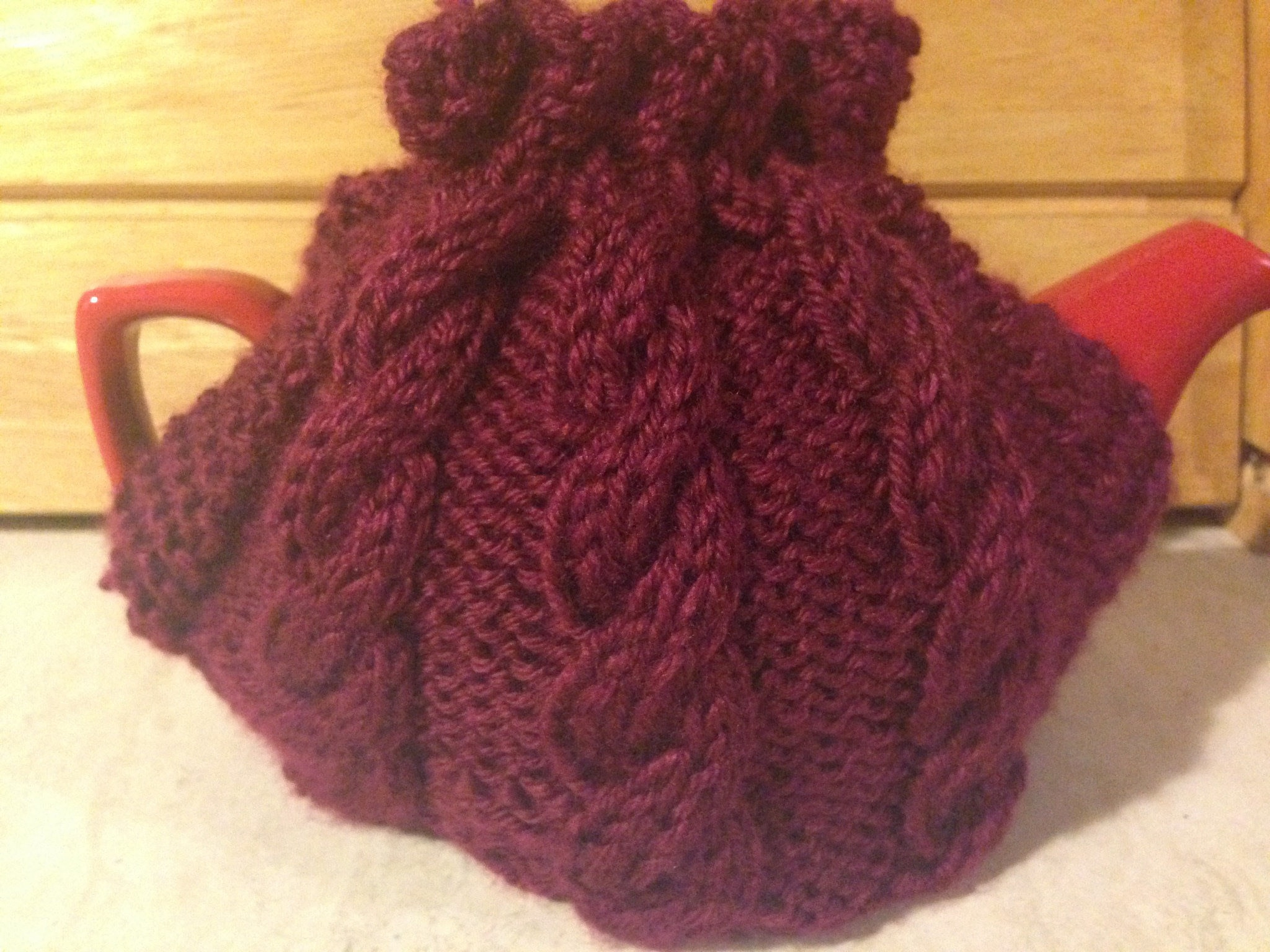 Tea Cosy Knitting Patterns Easy Cabled Tea Cosy How To Make A Tea Cozy Yarncraft On Cut Out Keep
