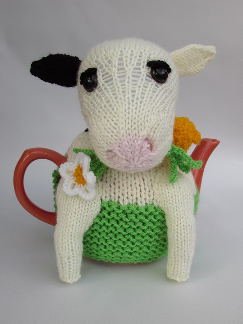 Tea Cosy Patterns To Knit Friesian Cow Tea Cosy Knitting Pattern