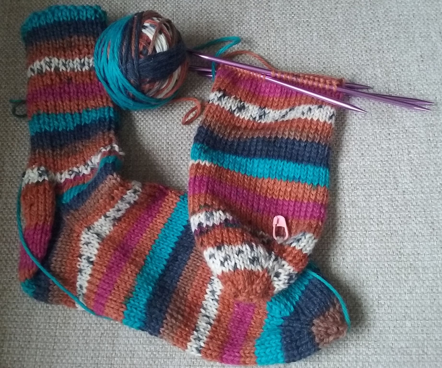 Toe Socks Knitting Pattern Socks Knitted From The Toe 7 Steps