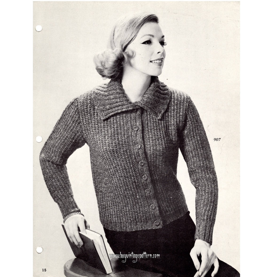 Tweed Knitting Patterns Vintage French Tweed Jacket Pdf Knitting Pattern
