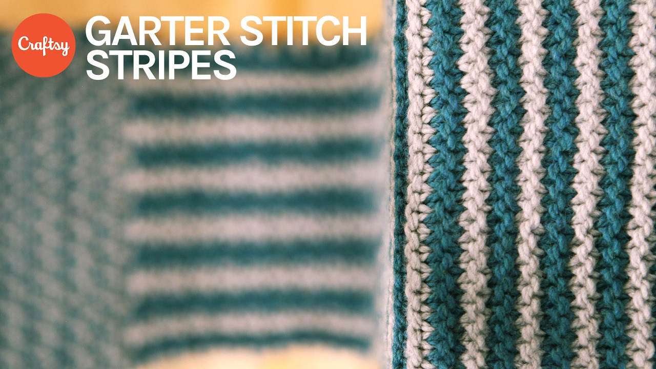 Vertical Striped Scarf Knitting Pattern Garter Stitch Stripes Simple Colorwork Knitting Tutorial With Anne Berk