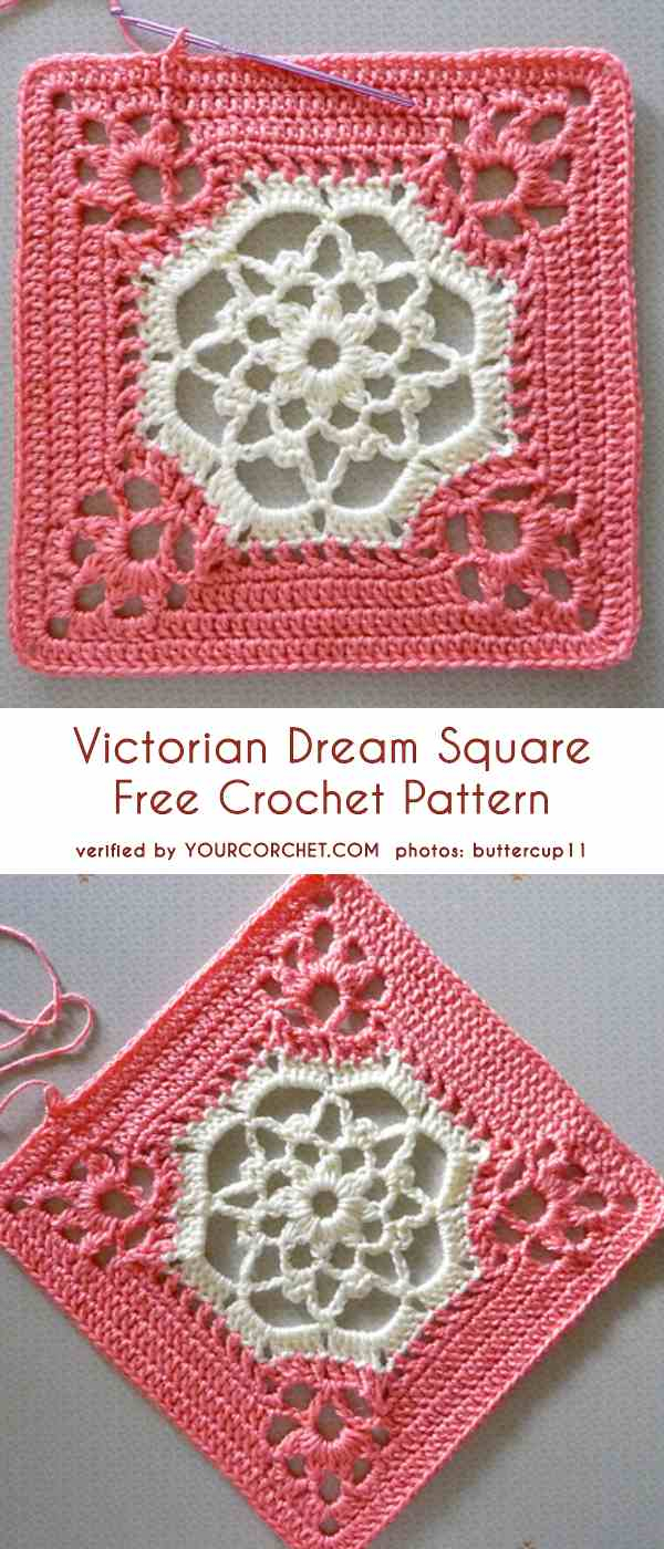Victorian Knitting Patterns Free Victorian Dream Square Free Crochet Pattern Your Crochet
