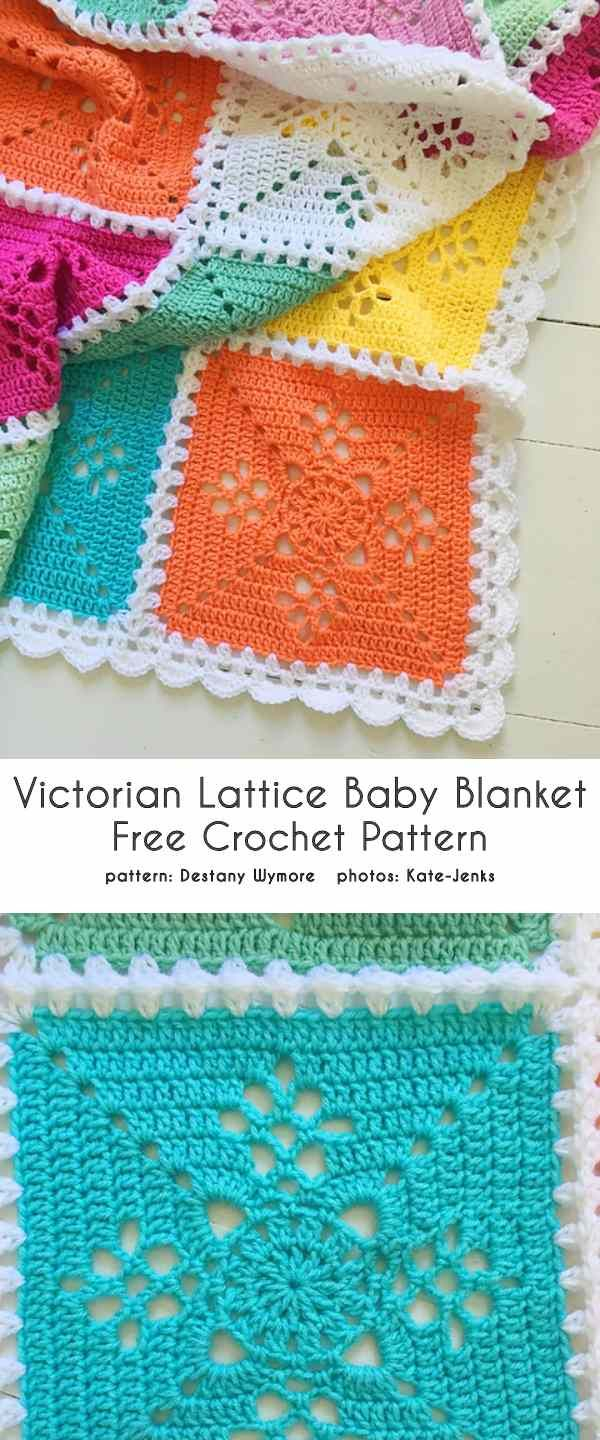 Victorian Knitting Patterns Free Victorian Lattice Ba Blanket Free Crochet Pattern Knitting