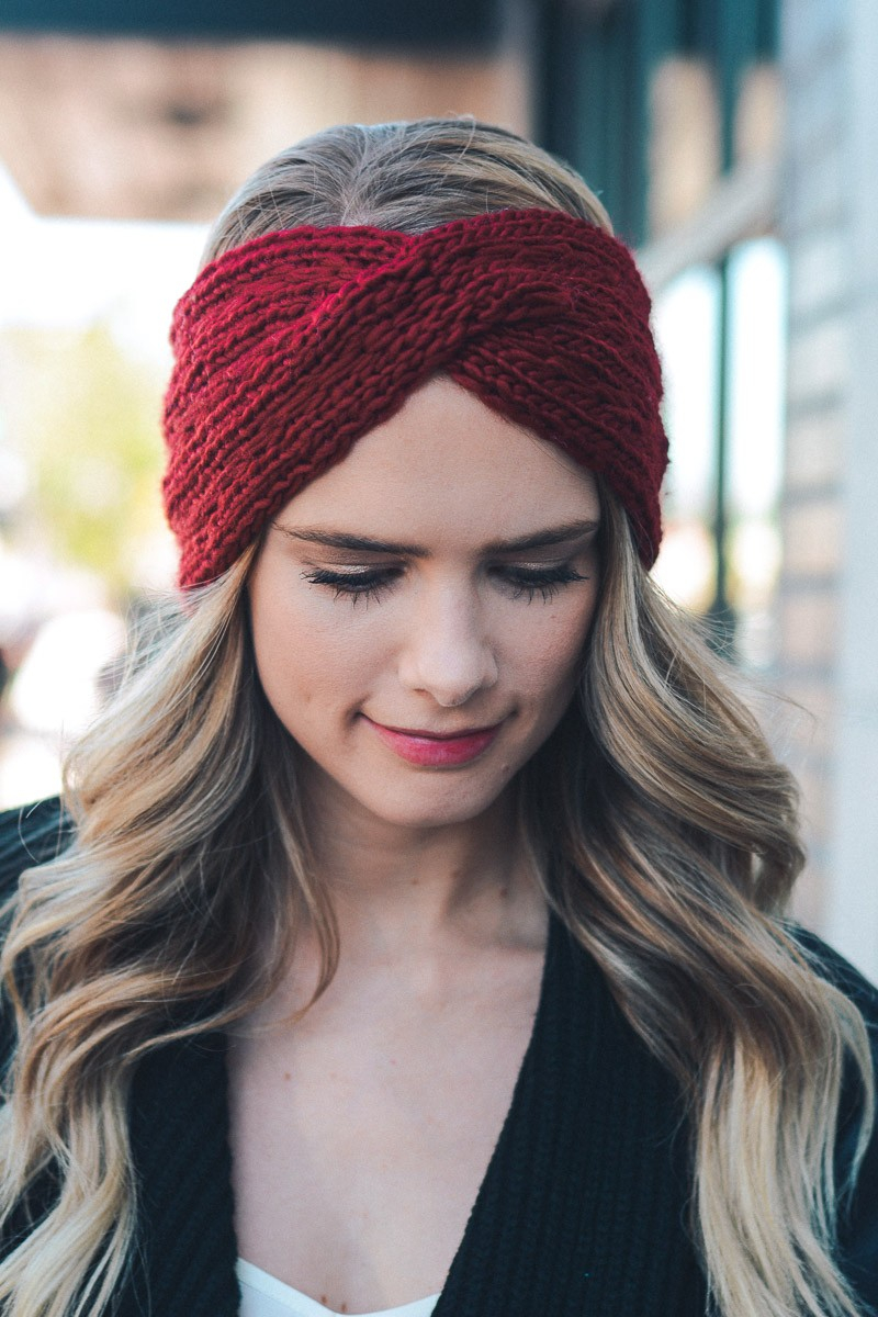 Winter Headband Knitting Pattern Twist Braid Knit Crochet Headband
